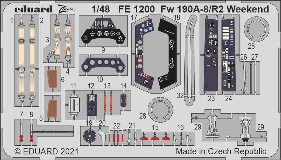 8591437560059 - FE1200 - Fw 190A-8 R2 Weekend 1 48 for EDUARD in 148