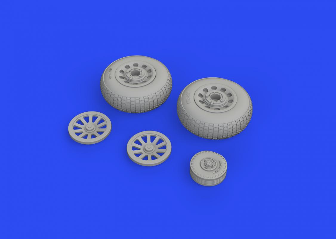 8591437560233 - 648647 - P-51D wheels block tread 2 1 48 for EDUARD in 148