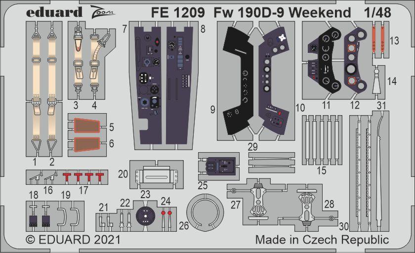 8591437560882 - FE1209 - Fw 190D-9 Weekend 1 48 for EDUARD in 148