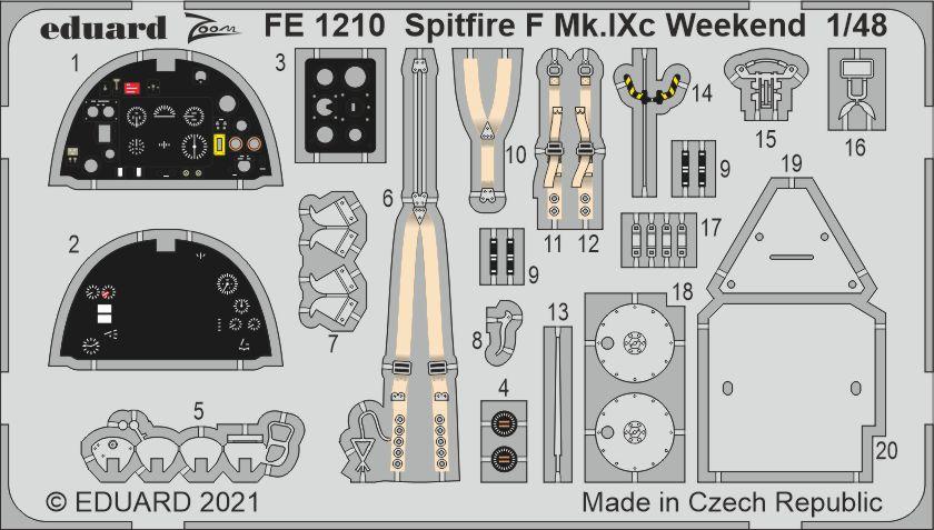 8591437560899 - FE1210 - Spitfire F MkIXc Weekend 1 48 for EDUARD in 148 8591437560899 - FE1210 - Spitfire F MkIXc Weekend 1 48 for EDUARD in 148