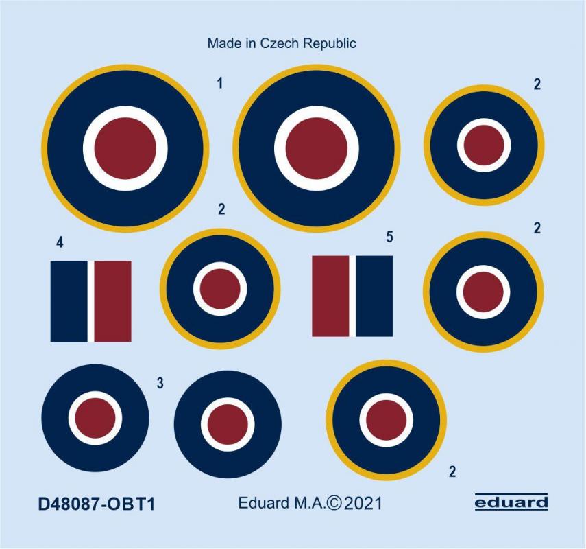 8591437561193 - D48087 - 148 Tempest MkII roundels 1 48 for EDUARD SPECIAL HOBBY