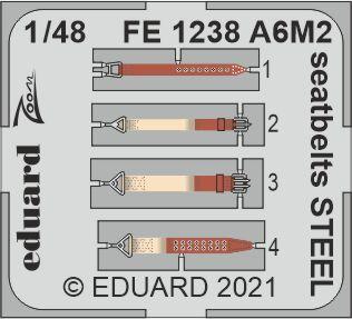 8591437564149 - FE1238 - 148 A6M2 seatbelts STEEL for EDUARD 8591437564149 - FE1238 - 148 A6M2 seatbelts STEEL for EDUARD
