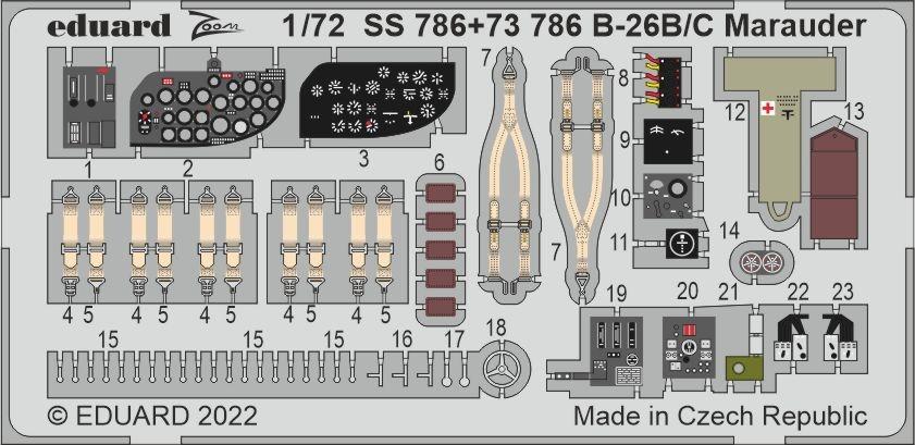 8591437573738 - SS786 - 172 B-26B C Marauder for HASEGAWA   HOBBY 2000