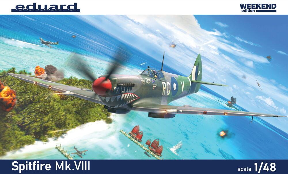 8591437575428 - Eduard Plastic Kits 84154 - 148 Spitfire MkVIII Weekend edition