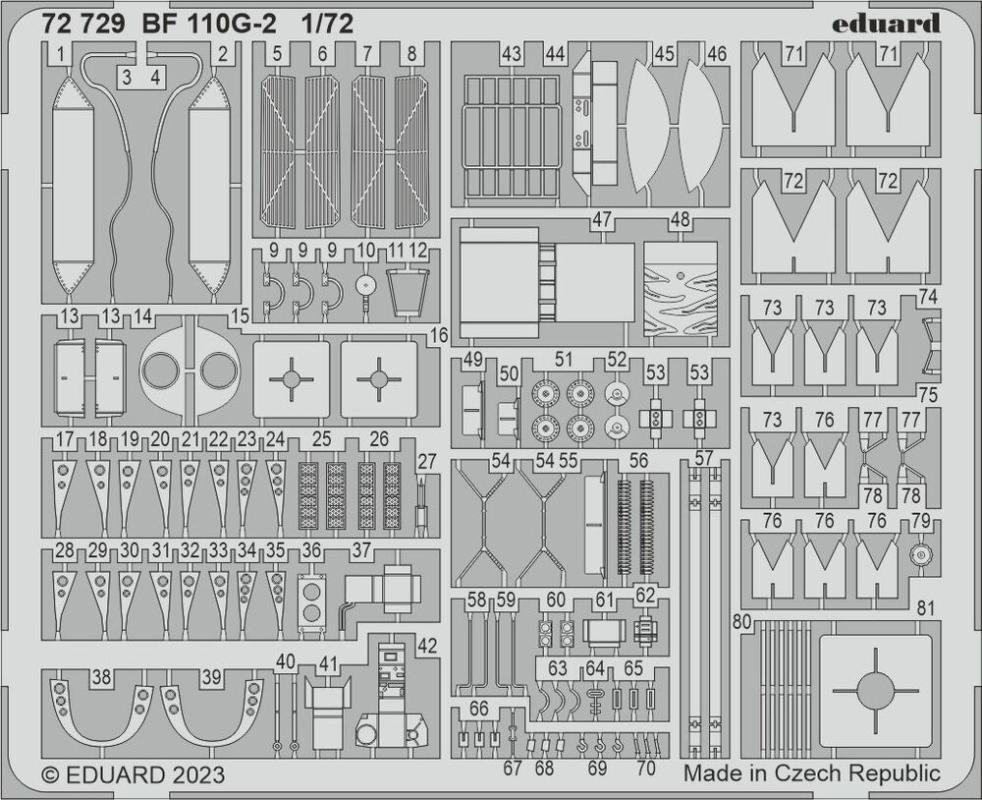 8591437576081 - 72729 - 172 Bf 110G-2 1 72 EDUARD