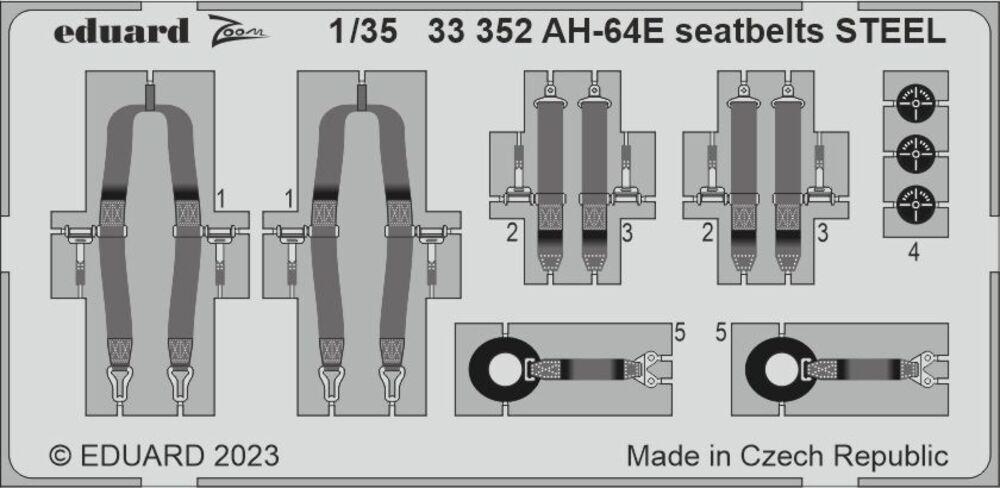 8591437578573 - AH-64E - Seatbelts STEEL  [Takom]