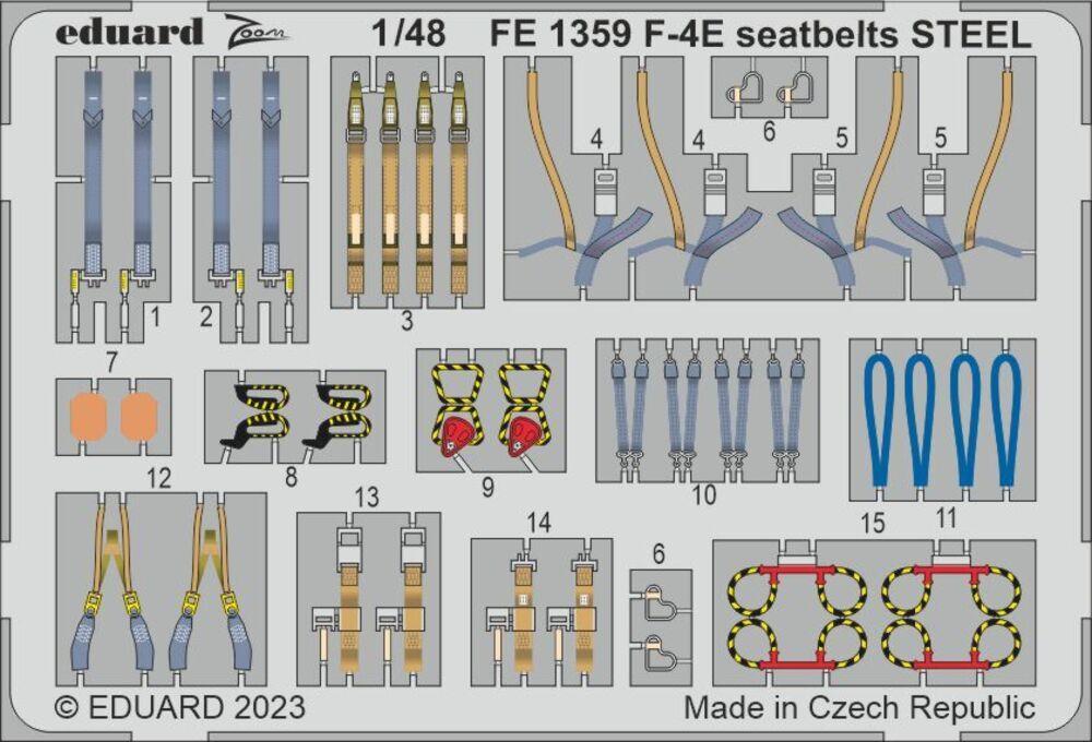 8591437578740 - F-4E Phantom - Seatbelts STEEL [Meng Models]