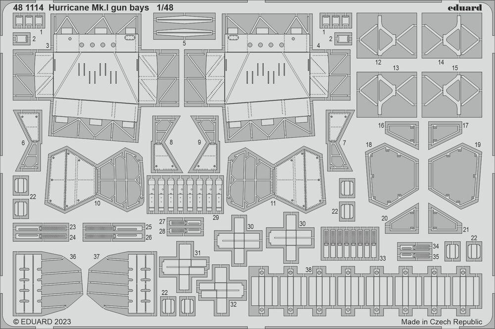 8591437579549 - Hurricane MkI - Gun bays [HobbyBoss]