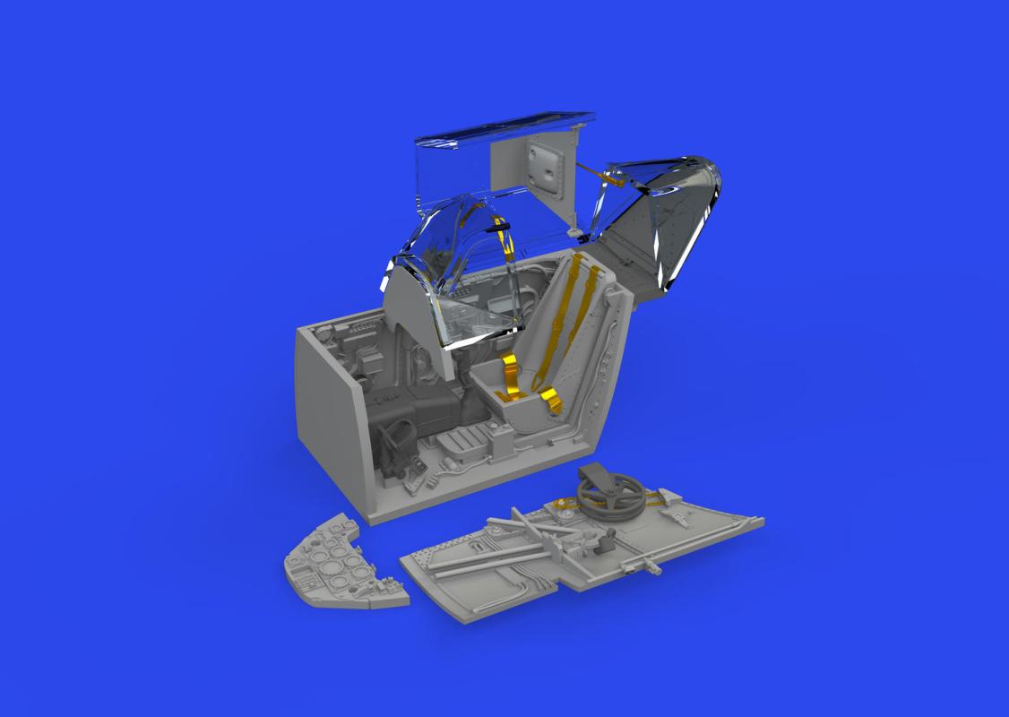 8591437580569 - Messerschmitt Bf 109F - Cockpit w  early seat - Print [Eduard]