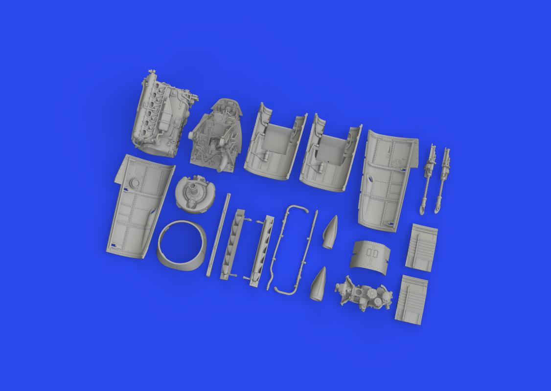 8591437586189 - Messerschmitt Bf 109F - Engine - PRINT [Eduard]