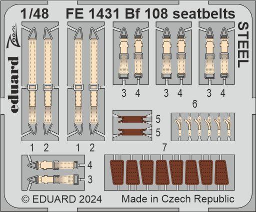 8591437586783 - Messerschmitt Bf 108 - Seatbelts - Steel [Eduard]