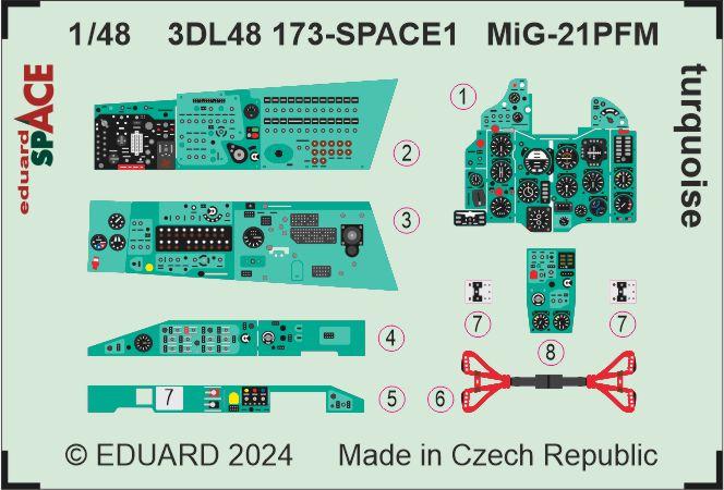 8591437587964 - MiG-21PFM turquoise - Space [Eduard]