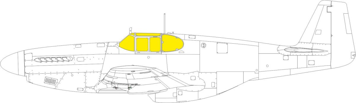 8591437588213 - P-51B C - Framed canopy - TFace [Eduard]