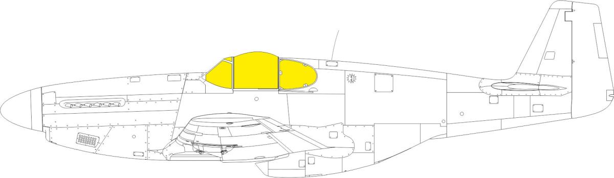 8591437588220 - P-51B C - Malcolm Hood canopy - TFace [Eduard]