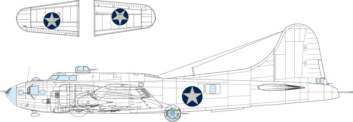 8591437590841 - B-17F - US national insignia rounded [Eduard]