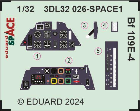 8591437591251 - Messerschmitt Bf 109E-4 - Space [Eduard]