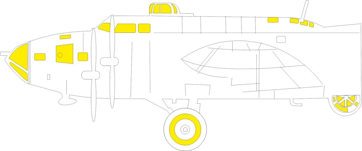8591437592388 - B-17F (alternate nose frame X) - TFace  [Eduard]