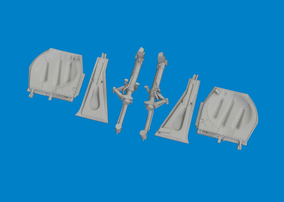 8591437592777 - P-51D - Undercarriage legs - Print  [Eduard]