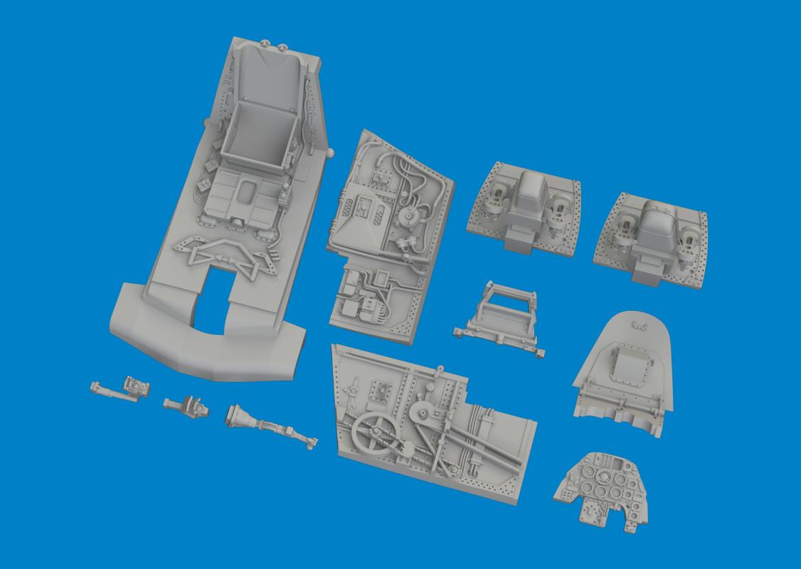 8591437593460 - Messerschmitt Bf 109 G-10 - Cockpit - Print [Eduard]