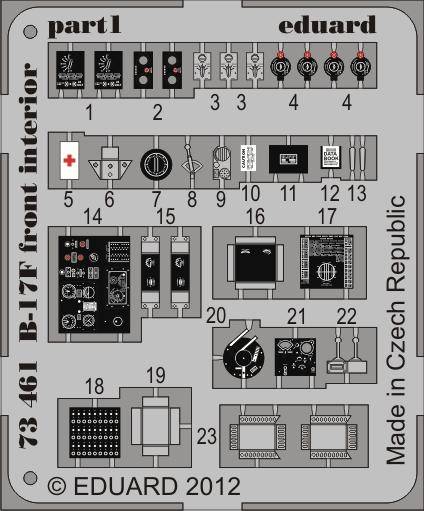 8591437734610 - B-17F front interior for Revell