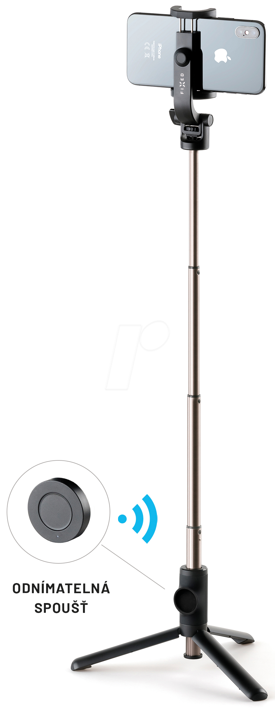 8591680107353 - FIXSS-SN-BK - Selfie Stick mit Stativfunktion Snap