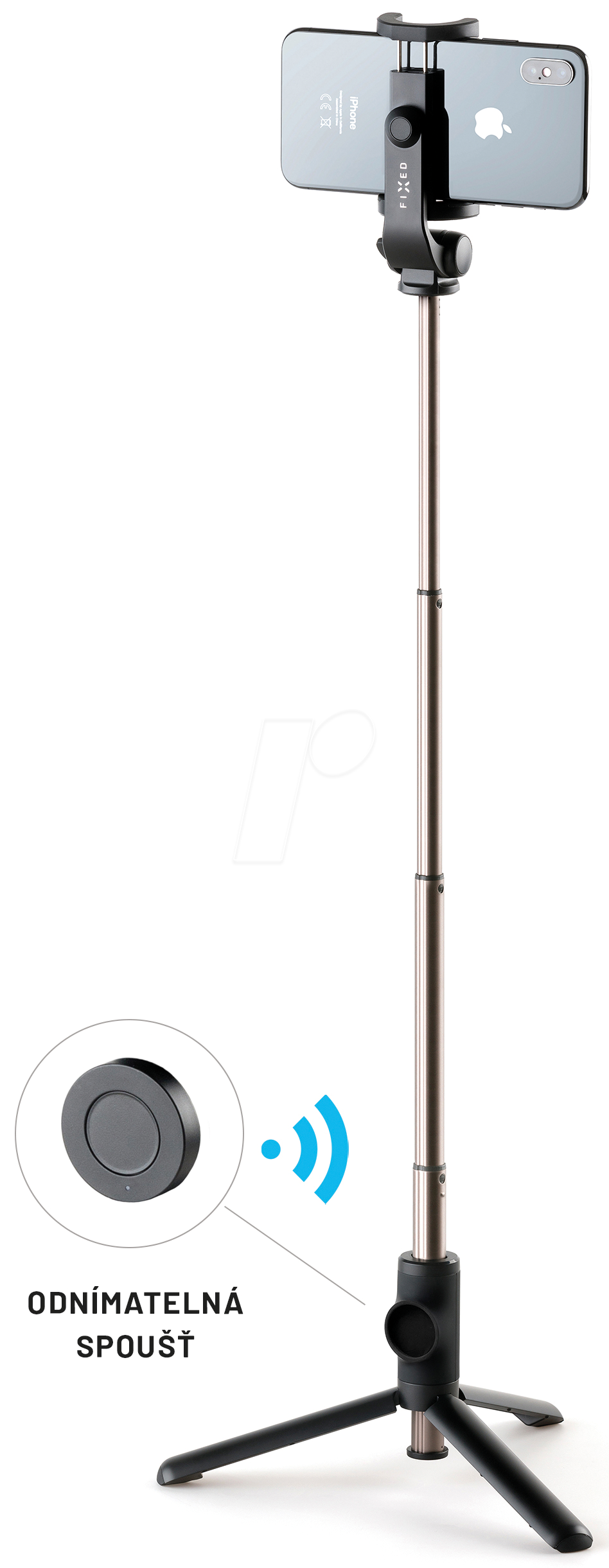 8591680107360 - FIXSS-SNL-BK - Selfie Stick mit Stativfunktion Snap Lite