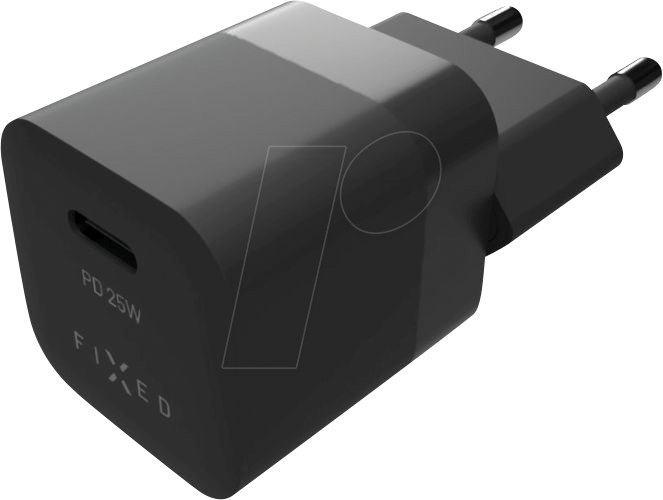 8591680145867 - FIXC25M-C-BK - USB-Ladegerät 25 W 5-12 V 3A 1x USB-C PD 30 schwarz