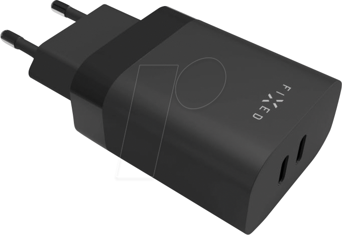 8591680146307 - FIXC35-2C-BK - USB-Ladegerät 35W 5-20 V 3 A 2x USB-C PD 30 schwarz