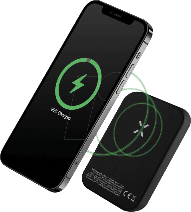 8591680151721 - MagZen Wireless PD 20W Power Bank 10000 mAh Black Powerbank (Akku) - schwarz - 10000 mAh