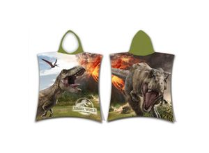 8592753027615 - Ac-deco - Kinderponcho 50x115 Jurassic Park Dinosaurier 7615 Kinder-Kapuzenhandtuch Jurassic World Park