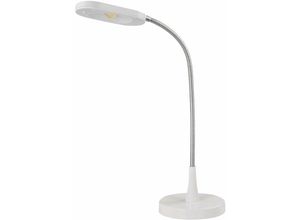 8592920015049 - Led Tischlampe white&home 6W Helligkeit 360lm Kaltweiß 5000K flexibler Arm Netzkabel 18m weiß Z7523W - Emos