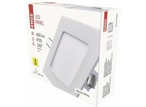8592920019283 - Led Einbauleuchte 6W mit Driver ultraflacher quadratischer Einbaustrahler Ersatz für 40W Glühbirne neutralweiß 4000 k 450 lm ZD2122 - Emos 8592920019283 - Led Einbauleuchte 6W mit Driver ultraflacher quadratischer Einbaustrahler Ersatz für 40W Glühbirne neutralweiß 4000 k 450 lm ZD2122 - Emos