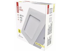 8592920023327 - Led Wand- und Deckenleuchte weiß Aufbaulicht in Quadratform 6W Ersatz für 40W Helligkeit 450 lm Warmweiß 3000 k IP20 ZM6121 - Emos 8592920023327 - Led Wand- und Deckenleuchte weiß Aufbaulicht in Quadratform 6W Ersatz für 40W Helligkeit 450 lm Warmweiß 3000 k IP20 ZM6121 - Emos