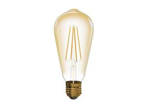 8592920035726 - Filament led Lampe Vintage 4W Ersatz für 40W Glühbirne E27 Sockel Helligkeit 470 lm Warmweiß 2200 k Amber Edison-Lampenform Z74302 - Emos