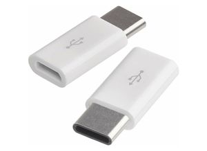 8592920058053 - Emos - micro-USB auf usb-c Adapter 20 2x Reduzierstück 480 Mbit s C-Stecker auf micro-B Buchse für Schnellladen und Datenübertragung SM7023