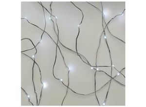 8592920095225 - LED-Lichterkette NANO kaltweiß für Innen und Außen (IP44) 4m lang 6 h Timer Netzteil und Trafo silbernes Kabel D3AC02