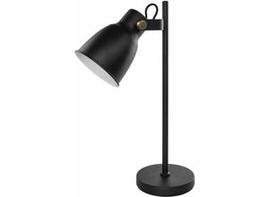 8592920113066 - Design Schreibtischlampe julian aus Metall E27-Fassung ohne Birne mit Netzteil und verstellbarem Schirm und 150 cm Kabel schwarz Z7621B - Emos