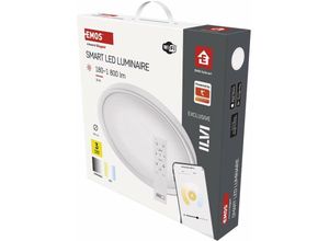 8592920122570 - GoSmart Deckenleuchte 30W weiß rund 40cm 1800 lm dimmbar einstellbare Lichtfarbe Fernbedienung und App kompatibel mit Alexa ZM5191 - Emos 8592920122570 - GoSmart Deckenleuchte 30W weiß rund 40cm 1800 lm dimmbar einstellbare Lichtfarbe Fernbedienung und App kompatibel mit Alexa ZM5191 - Emos