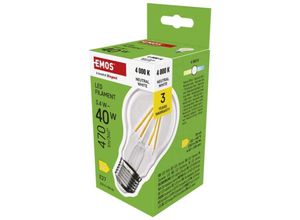 8592920129746 - LED Lampe Edison A60 34W Ersatz für 40W Vintage-Glühlampe mit E27 Sockel und Helligkeit 470 lm Neutralweiß 4000 K 25000h Lebensdauer ZF5D23