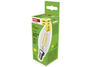 8592920130162 - LED Lampe Edison Candle 59W Ersatz für 60W Vintage-Glühlampe mit E14 Sockel und Helligkeit 806 lm Warmweiß 2700 K 25000h Lebensdauer ZF3D42