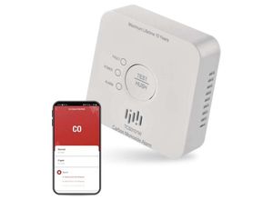 8592920130780 - GoSmart - Smart Home CO-Melder - WiFi optischer und 85dB Alarm batteriebetrieben Wandmontage 10 Jahre Lebensdauer inkl Batterie  P56400S - Emos