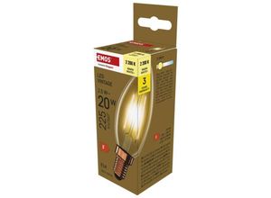 8592920133828 - LED Lampe Vintage Edison Candle 25W Ersatz für 20W Amber Glaskolben E14 Sockel Helligkeit 225lm Warmweiß 2200K 25000h Lebensdauer Z53012