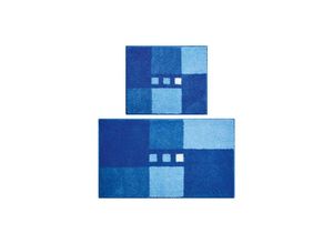 8594013152730 - Merkur Badematten 2er-Set 40 x 50 cm & 50 x 80 cm Blau-17471145 - Grund