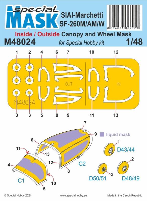 8594071089979 - SIAI-Marchetti SF-260M AM W - Inside   Outside Mask