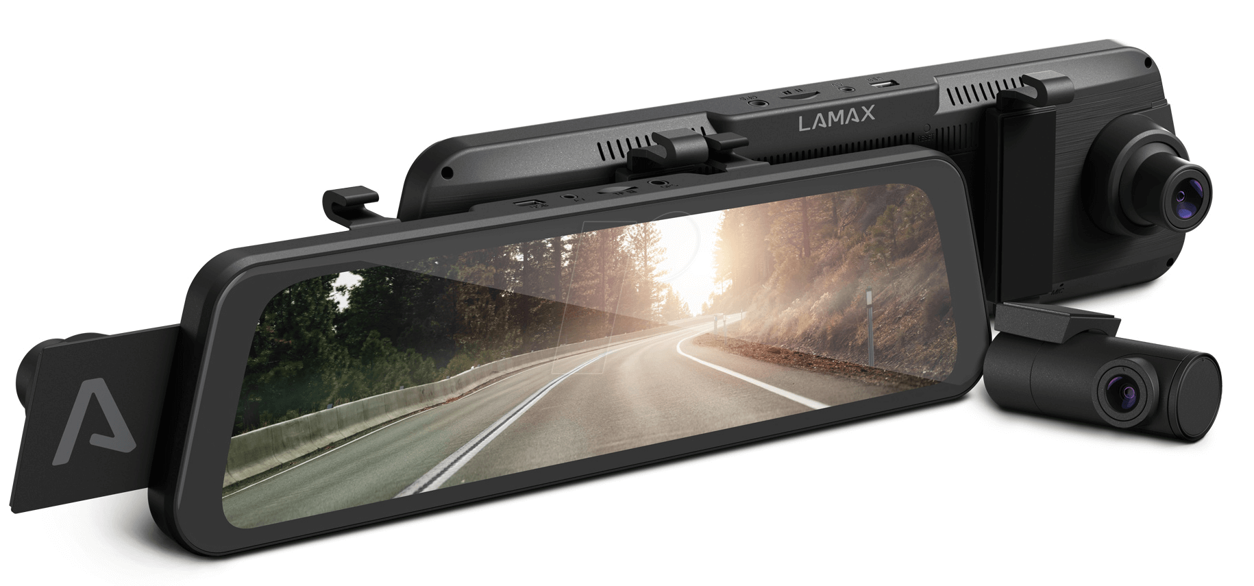 8594175354065 - S9 Dual Rückfahrkamera Dashcam mit GPS Blickwinkel horizontal max=150 ° Akku Auffahrwarner Display Dual-Kamera Fahrspurassistent Rückspiegel