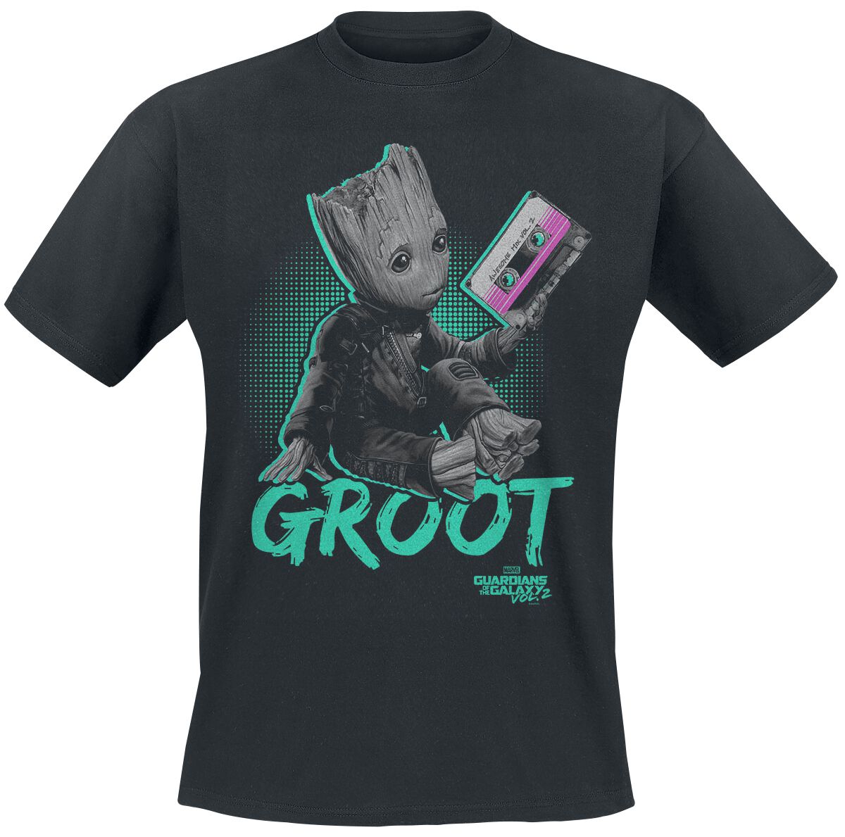 8594190158679 - Guardians Of The Galaxy Neon Groot T-Shirt schwarz in L 8594190158679 - Guardians Of The Galaxy Neon Groot T-Shirt schwarz in L