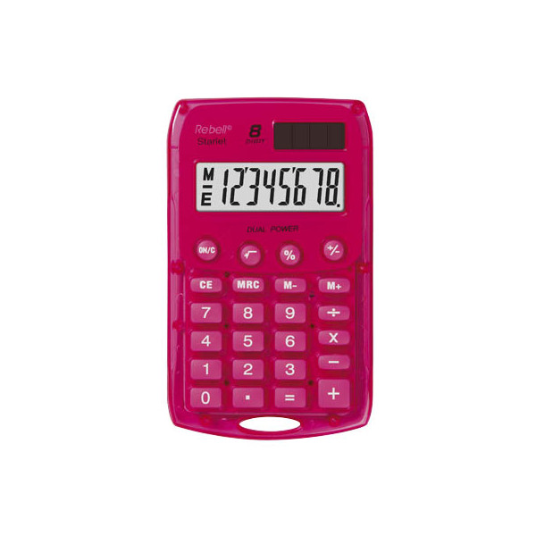 8595179504821 - Taschenrechner Starlet Solar- Batterie LCD-Display pink 1-zeilig 8-stellig