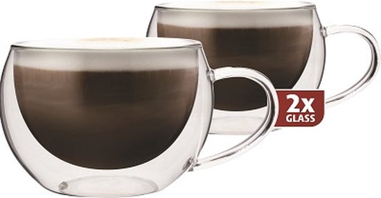 8595235800096 - Capuccino Gläser - Doppelwandig - 2 Stück