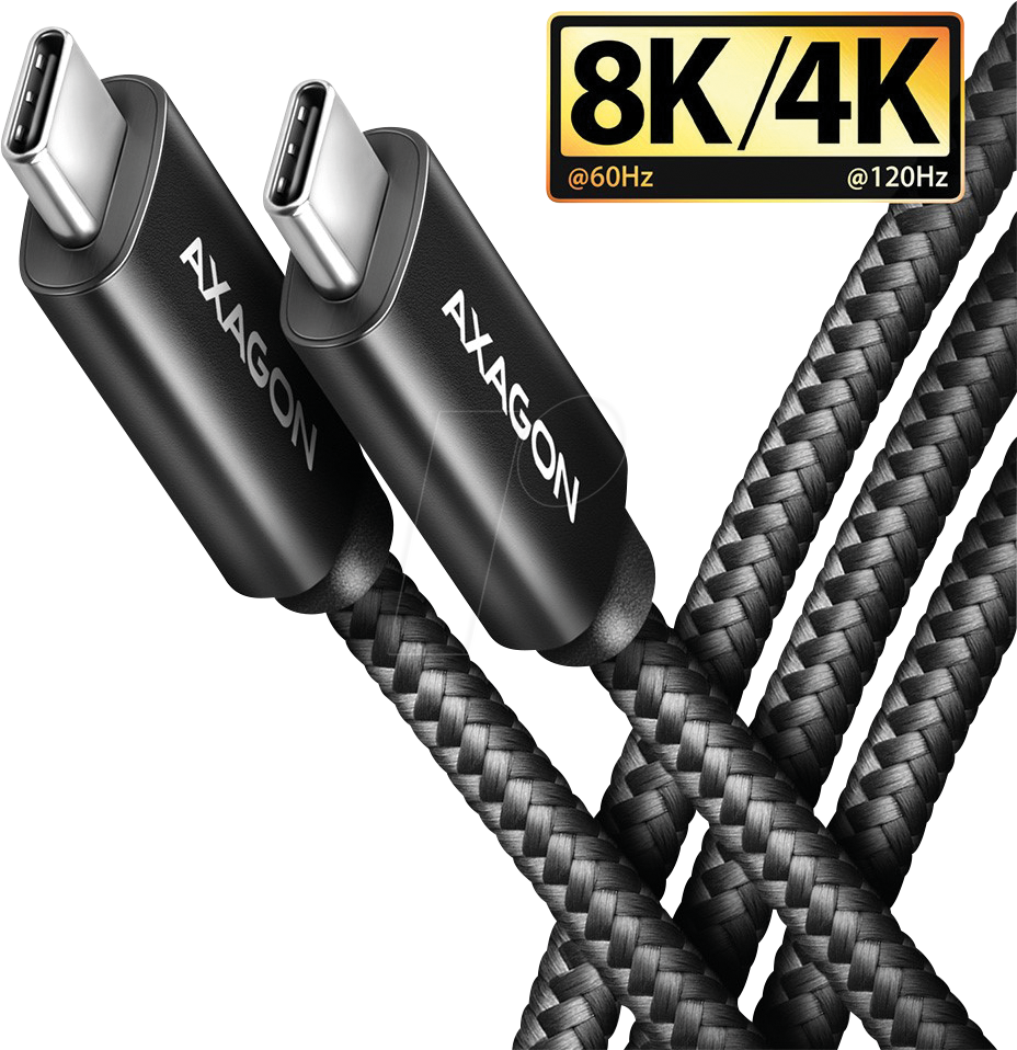 8595247906908 - AXG BUCM432-CM10 - USB 4 Gen 3x2 Kabel C Stecker  40 Gbps 8K 60Hz HDR10 1 m