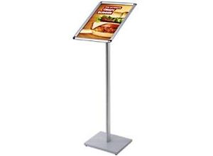 8595578308754 - Showdown Displays - Showdown Menütafel Rondo 25mm - din A3 - Aluminium   Stahl - Silber